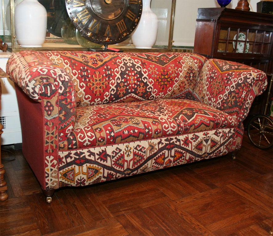 Antique Kilim Covered Sofa/Convertible Day Bed at 1stdibs