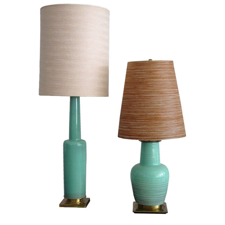 Turquoise Pottery Lamps