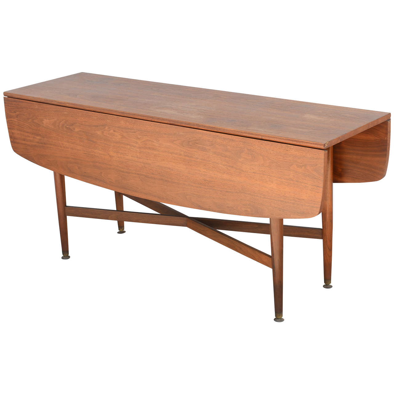 Teak Drop-Leaf Dining or Console Table Danish, 1960s at 1stdibs
