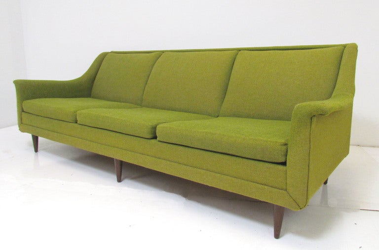 MidCentury Danish Modern Three Seat Sofa ca. 1960s at 1stdibs