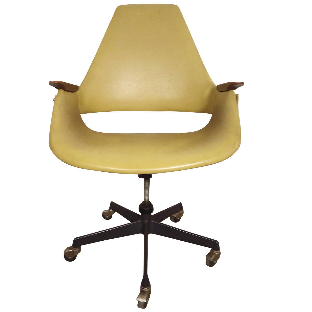 Mid-Century Modern Rolling Desk Chair at 1stdibs