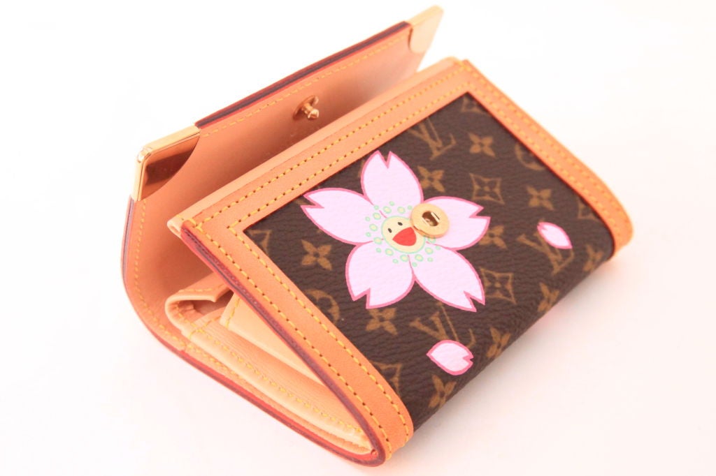 LOUIS VUITTON LIMITED CHERRY BLOSSOM COIN PURSE CARD WALLET at 1stdibs