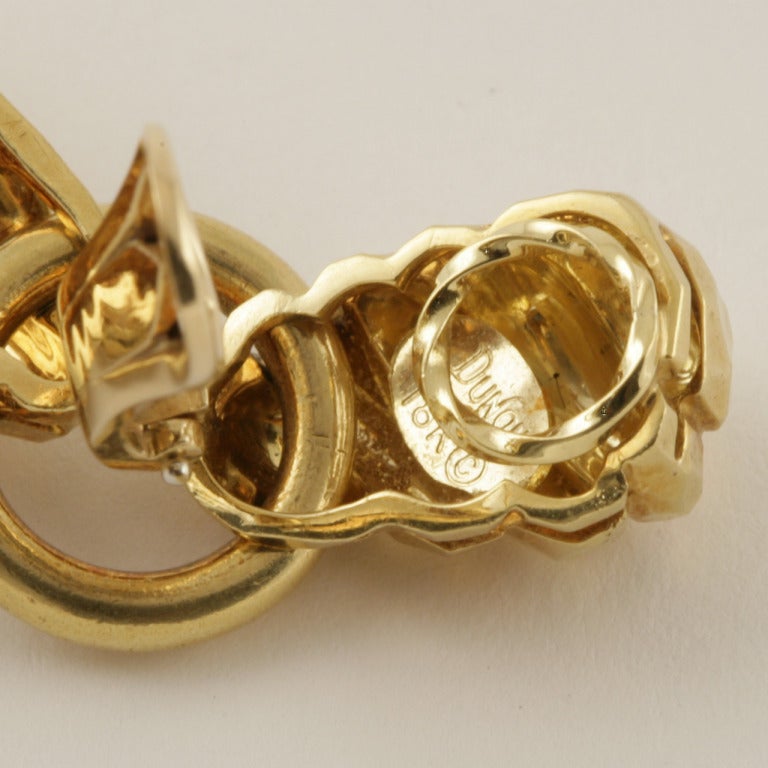 Henry Dunay Hammered Gold Earrings at 1stdibs