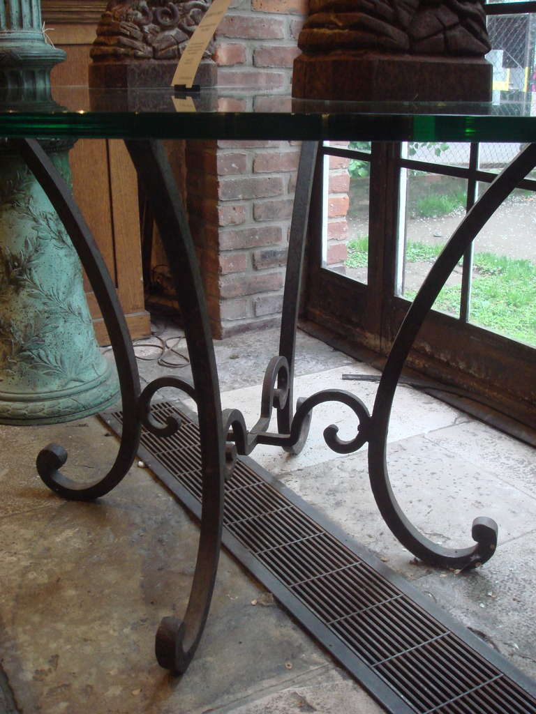 Round Wrought Iron Table Base at 1stdibs