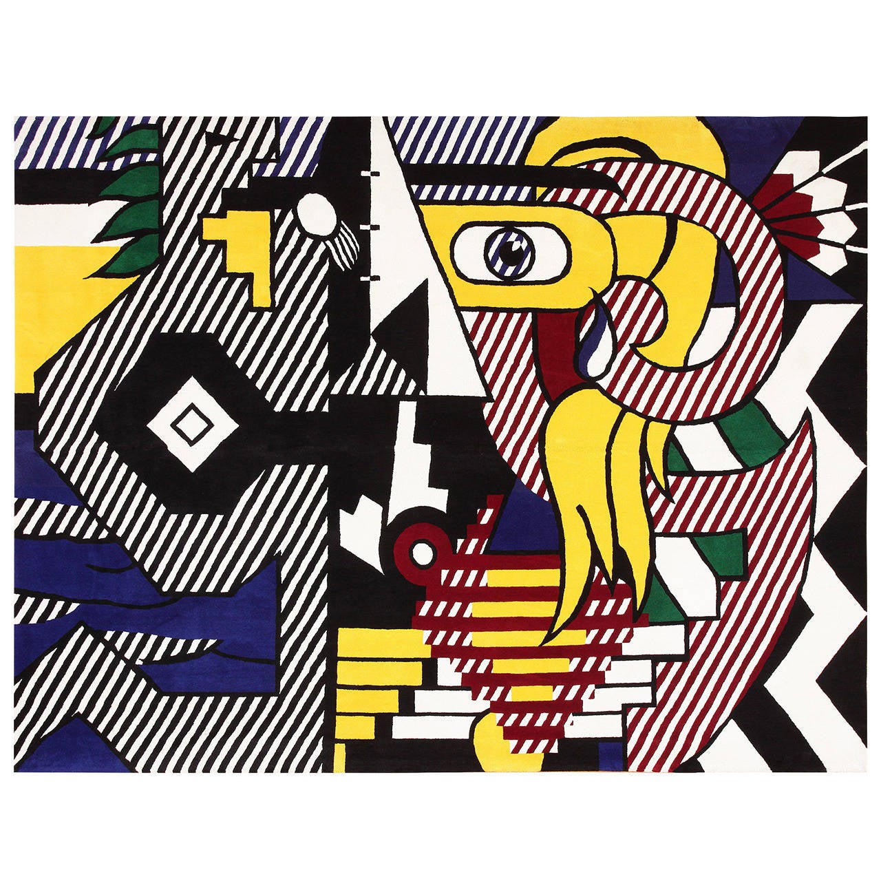 Roy Lichtenstein Pop Art rug, mid-2oth-century
