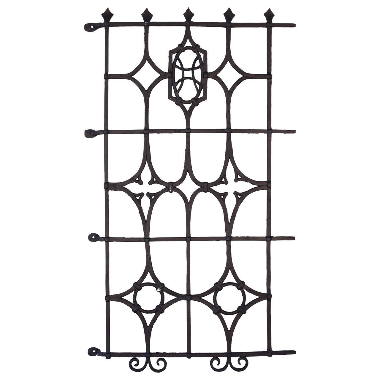 Spanish Colonial salvaged iron grill, 1920s