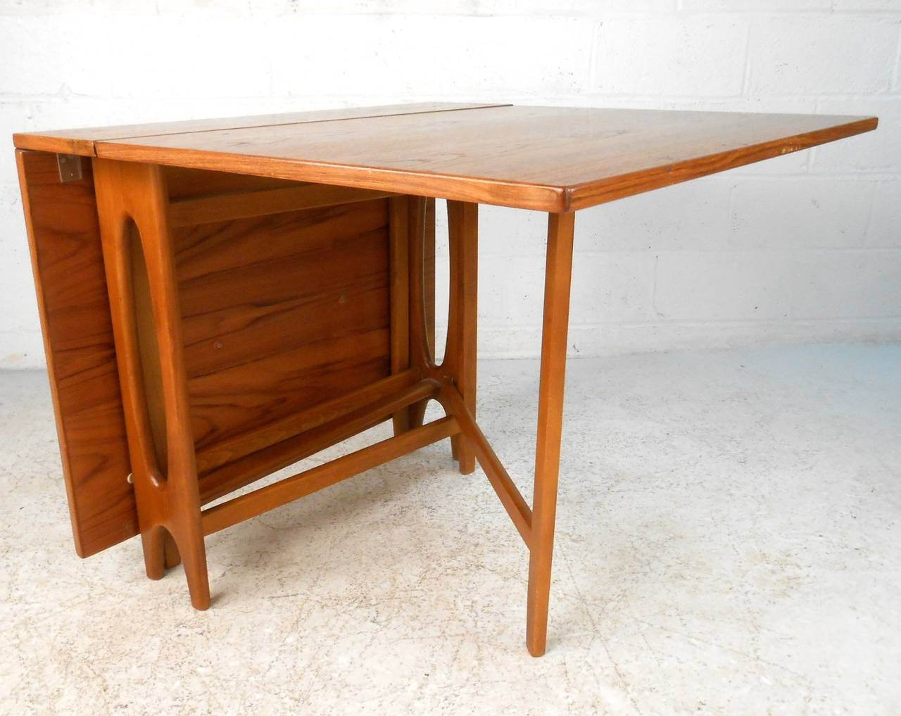 Mid-Century Modern Bruno Mathsson Style Teak Drop Leaf Dining Table image 2