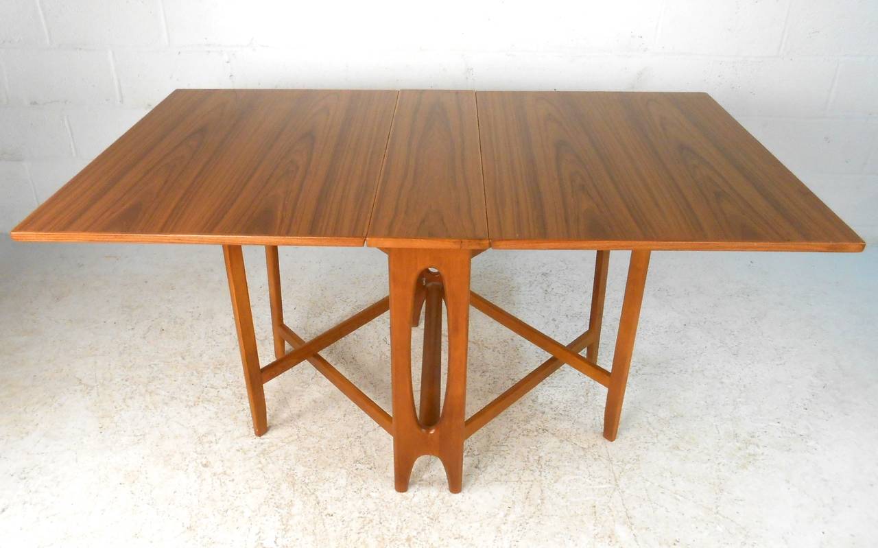 Mid-Century Modern Bruno Mathsson Style Teak Drop Leaf Dining Table image 7