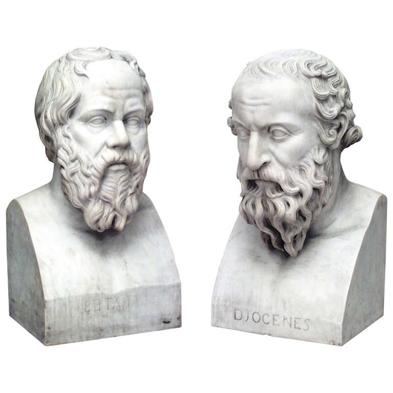 Pair of Marble busts, 19th Century
